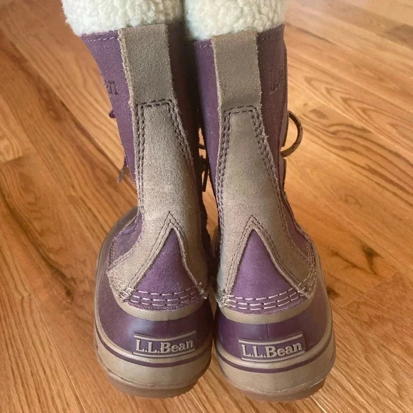 NWOT L.L. Bean purple suede leather snow  boots - Picture 3 of 6